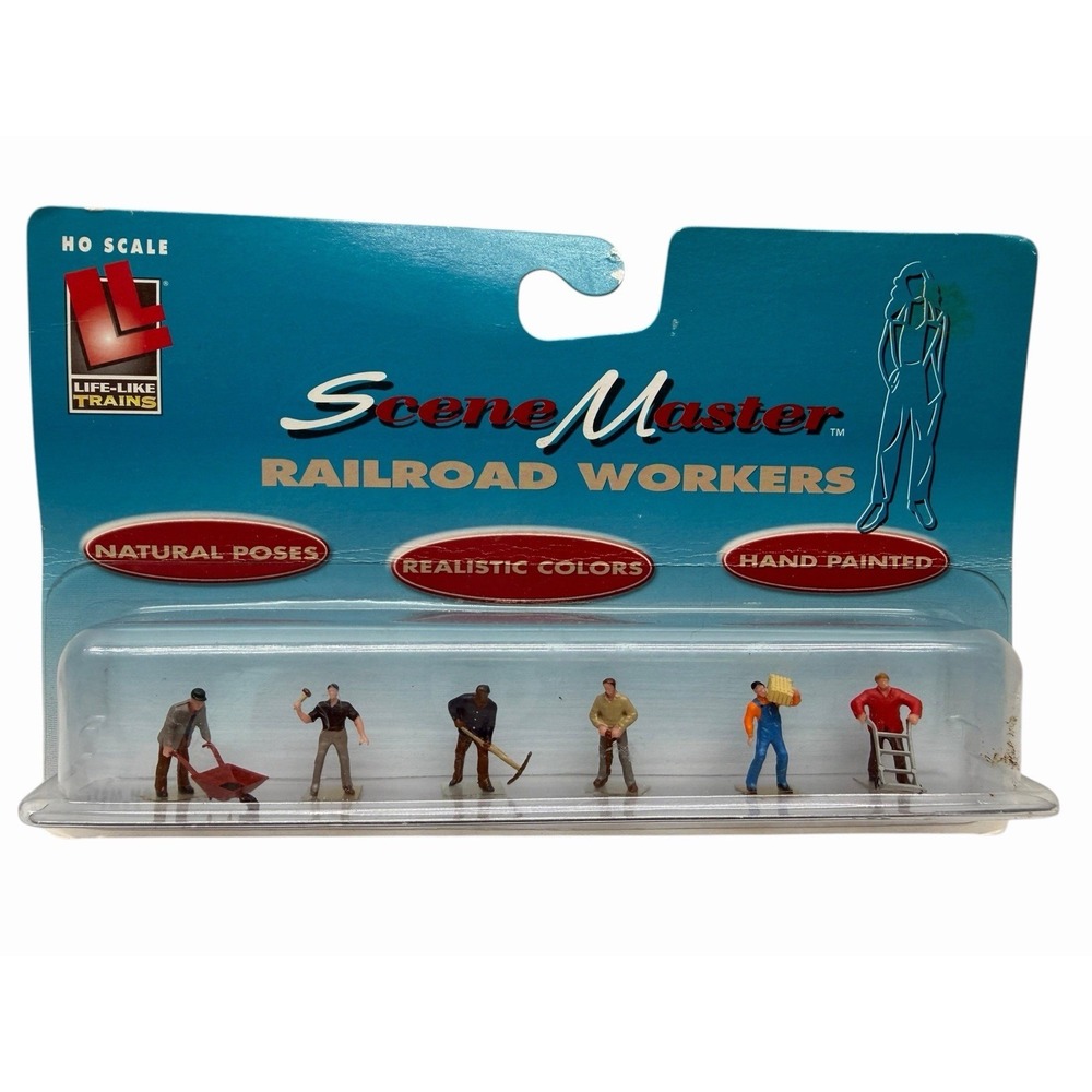 Life Like 1690 HO Scene Master Railroad Workers Hand Painted Figures (Set of 6)